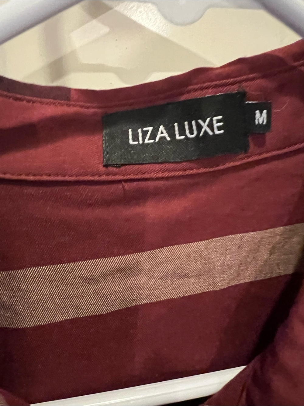 Liza Luxe  Burgundy Plaid Dress